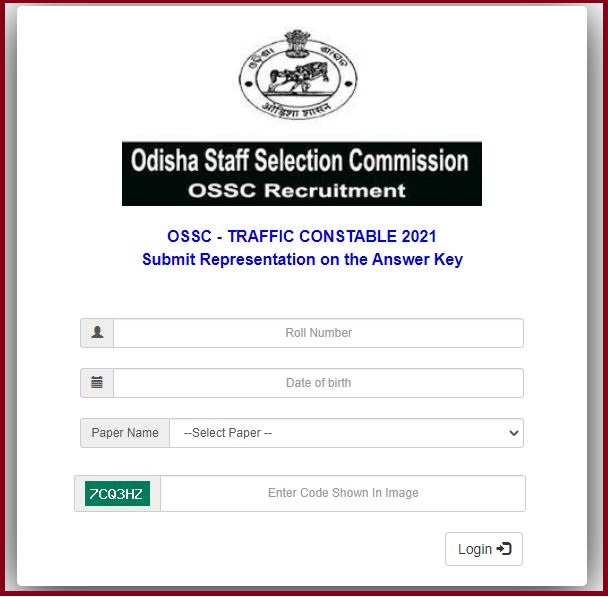 OSSC Traffic Constable Answer Key 2022 Out Share Objection Before 8th August 2022