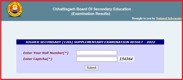 CGBSE 10th 12th Supplementary Result 2022 Out Check Score @ results.cg.nic.in