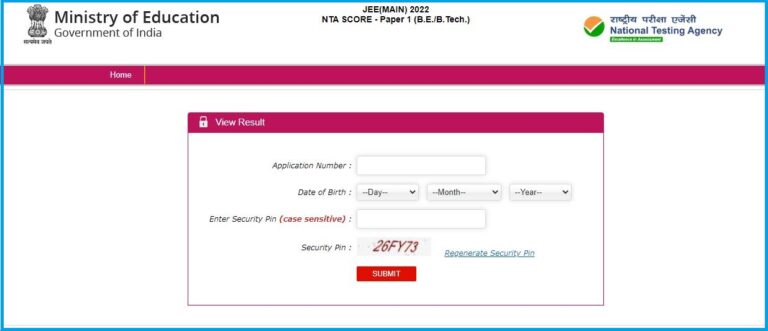 JEE Main Paper 1 Result 2022 Released Check Session 2 Score Here @ jeemain.nta.nic.in