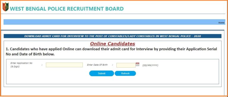 WBP Constable Interview Admit Card 2022 Out Check Interview Date Here