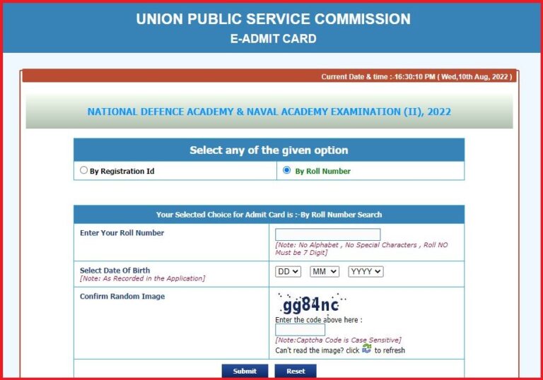 UPSC NDA 2 Admit Card 2022 Out Check NDA NA 2 Exam Date Here