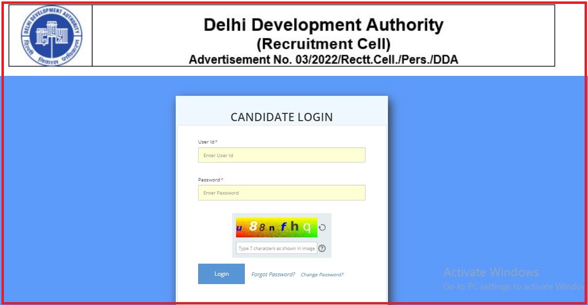 DDA Admit Card 2022