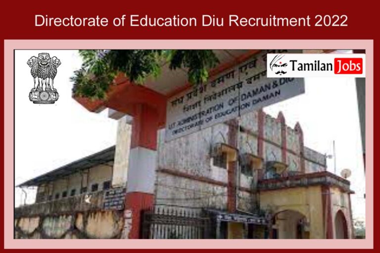 Directorate of Education Diu Recruitment 2022