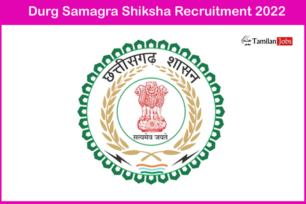 Durg Samagra Shiksha Recruitment 2022