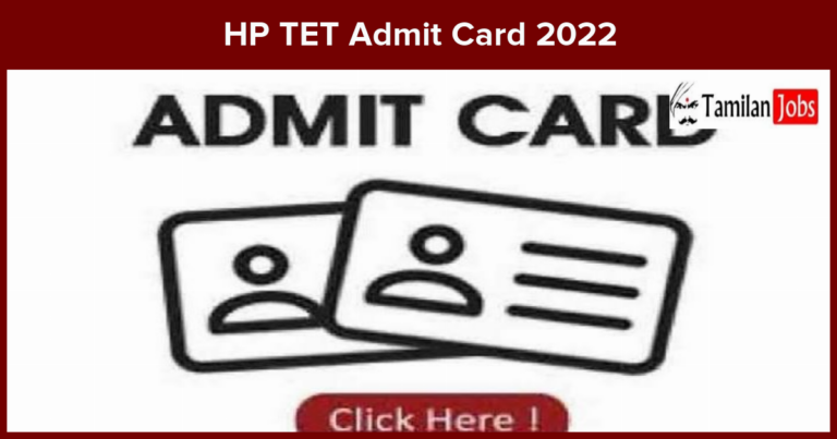 HP TET Admit Card 2022