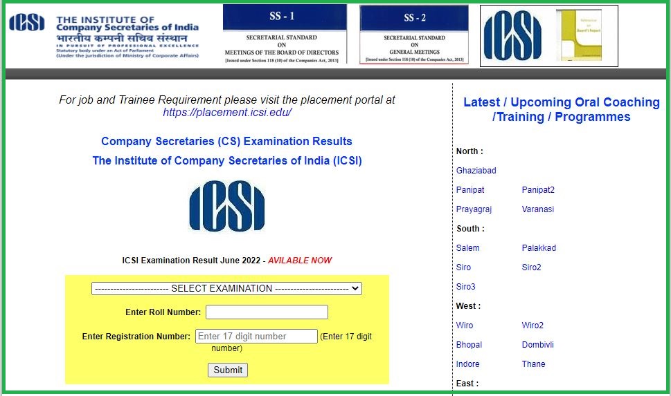 Icsi Cs Professional Result 2022 Out Check Download E-Marksheet Here