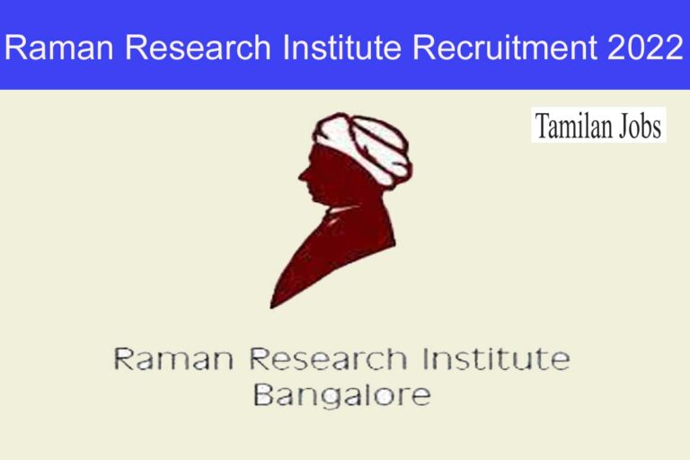 Raman Research Institute Recruitment 2022