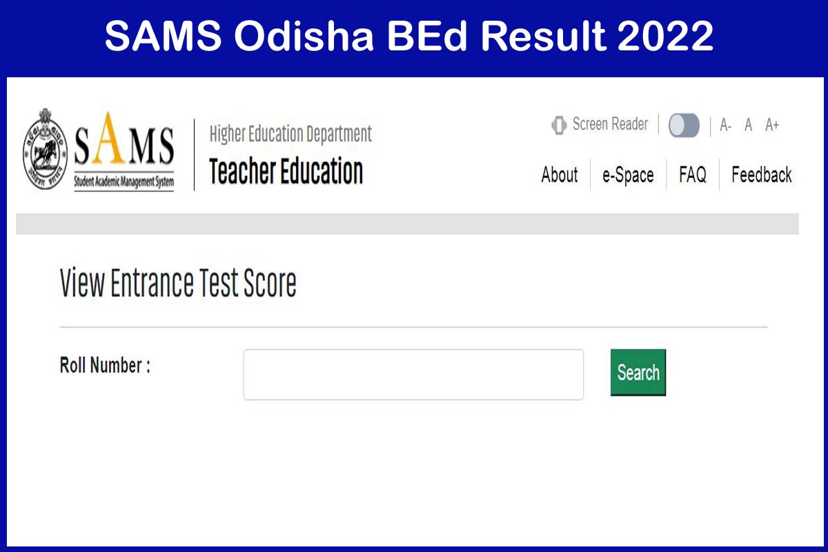 SAMS Odisha BEd Result