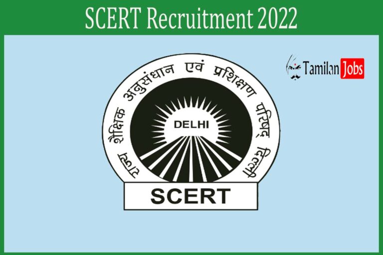 SCERT Recruitment 2022
