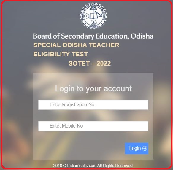 Special OTET Admit Card 2022