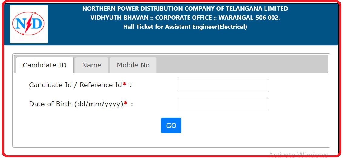 TSNPDCL AE Admit Card 2022