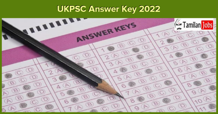 UKPSC Answer Key 2022