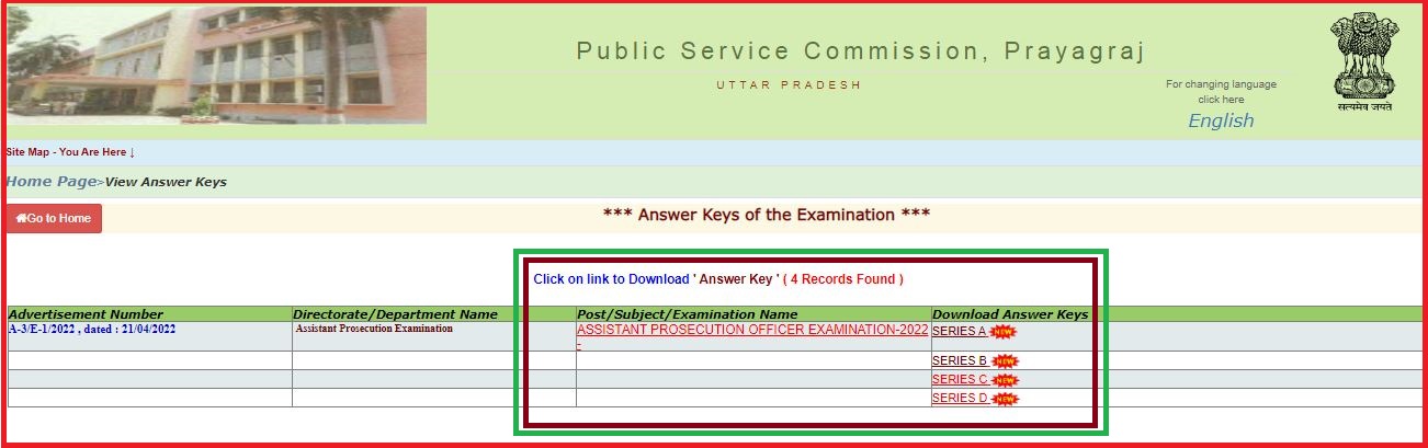 UPPSC APO Prelims Answer Key 2022