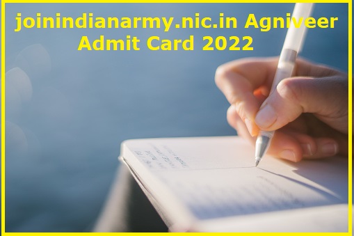 joinindianarmy.nic.in Agniveer Admit Card 2022