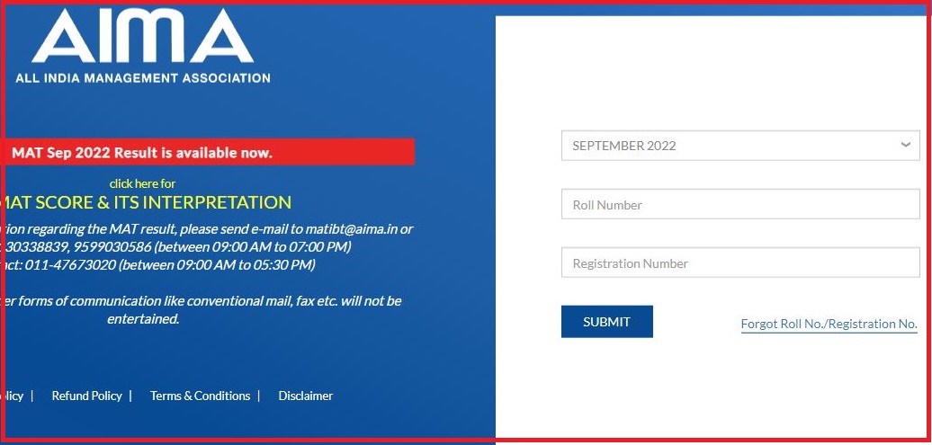 AIMA MAT Result 2022