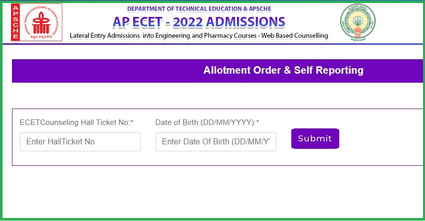 AP ECET 1st Round Seat Allotment 2022