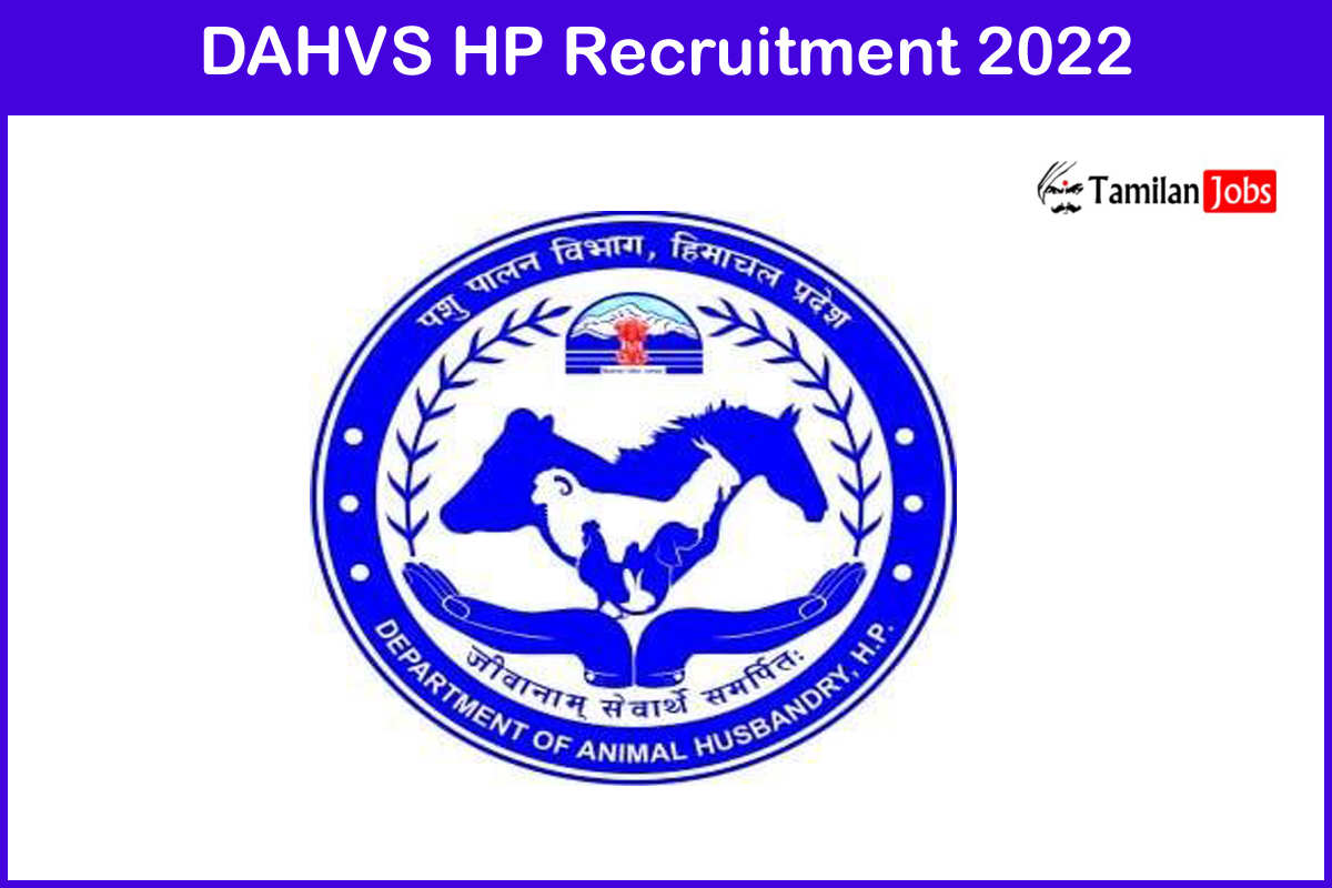 DAHVS HP Recruitment 2022 Out - 17 Veterinary Pharmacist Jobs Application  Form Send by Postal