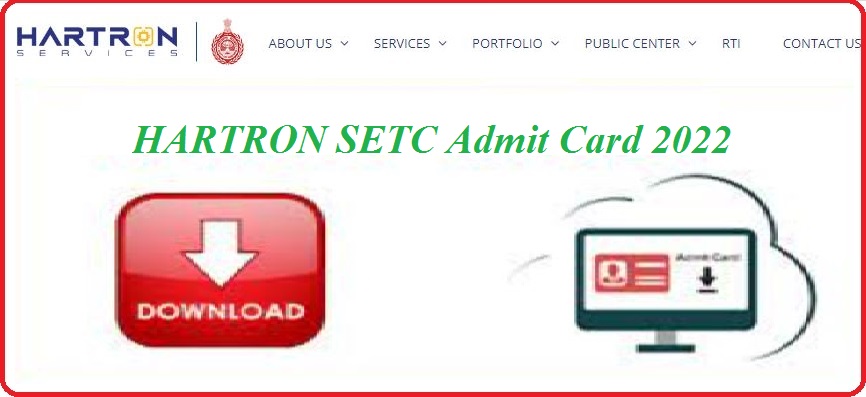 Hartron Setc Exam Admit Card 2022