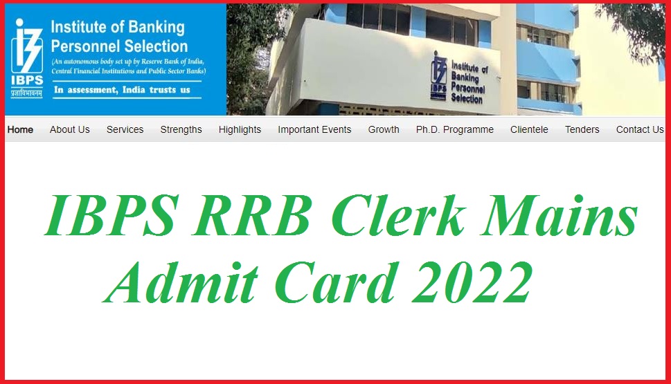 IBPS RRB Clerk Mains Call Letter 2022
