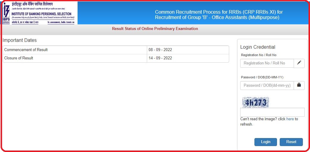 IBPS RRB Office Assistant Result 2022