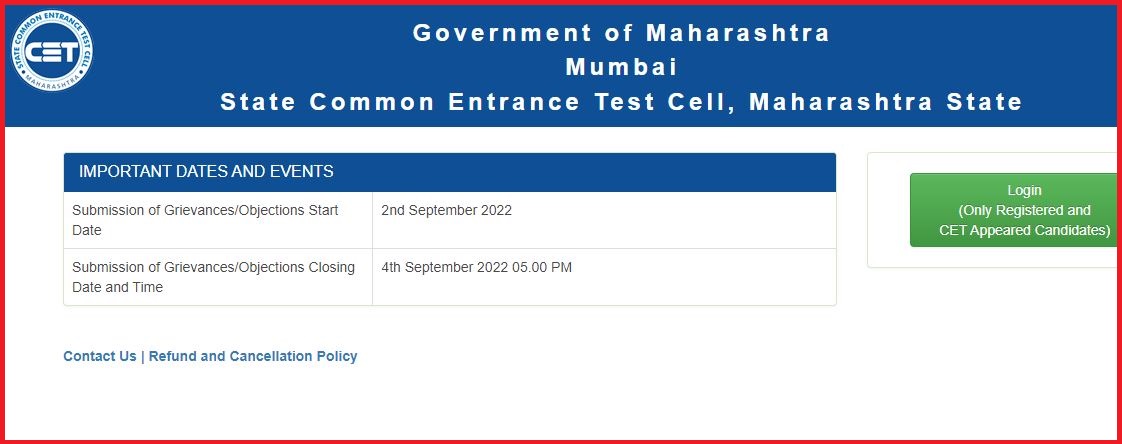 MHT PCM & PCB Answer Key 2022 Objections 