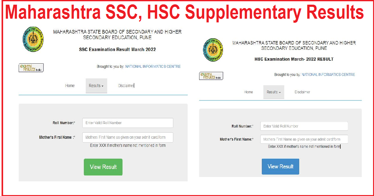 Maharashtra SSC, HSC Supplementary Results 2022