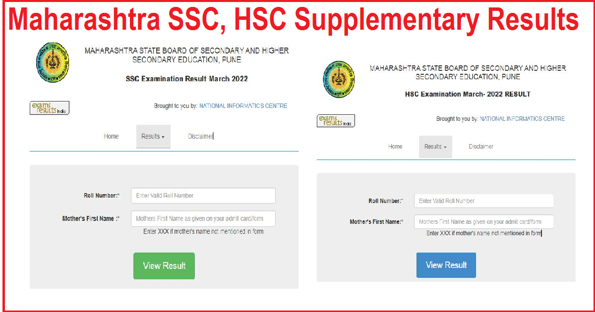 Maharashtra Ssc, Hsc Supplementary Results 2022