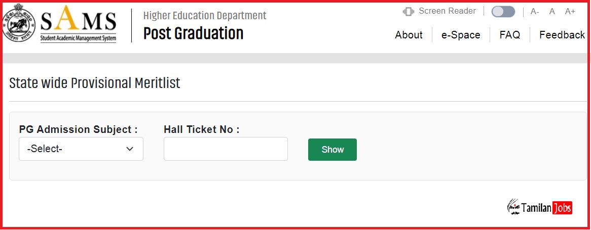 Odisha Common PG Entrance Test Result  2022