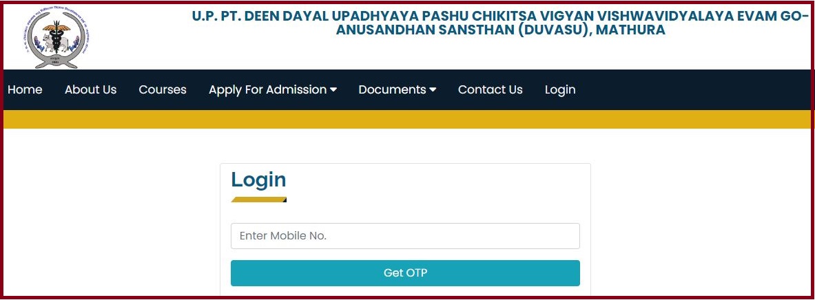 UP Veterinary Entrance Exam Admit Card 2022