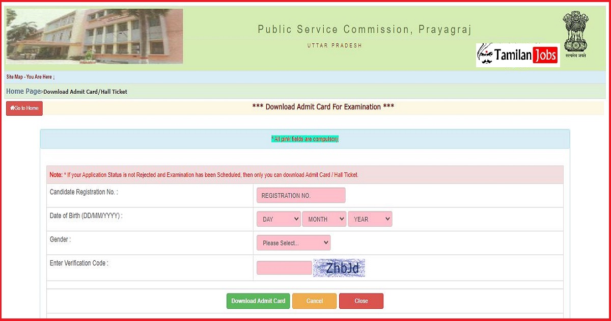 UPPSC Lecturer Homeopathic Admit Card 2022