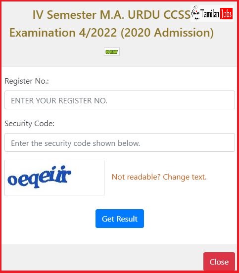 University of Calicut MA Urdu (Sem 4) CCSS Exam Result 2022 - Tamilan Jobs University of Calicut MA Urdu (Sem 4) CCSS Exam Result 2022