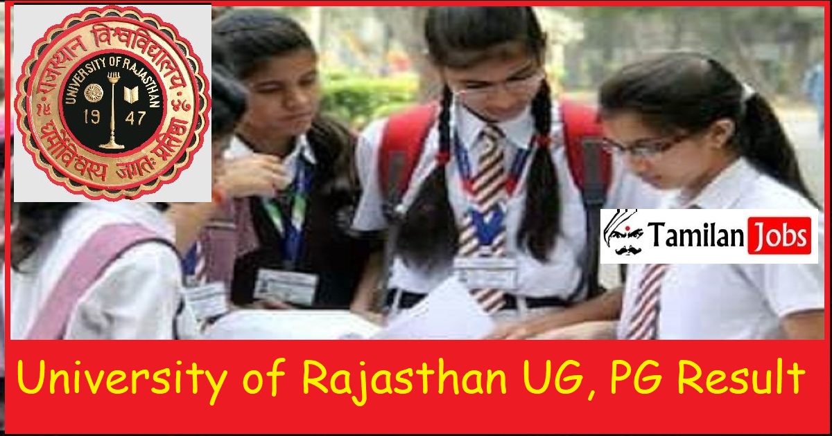 University of Rajasthan UG, PG Result