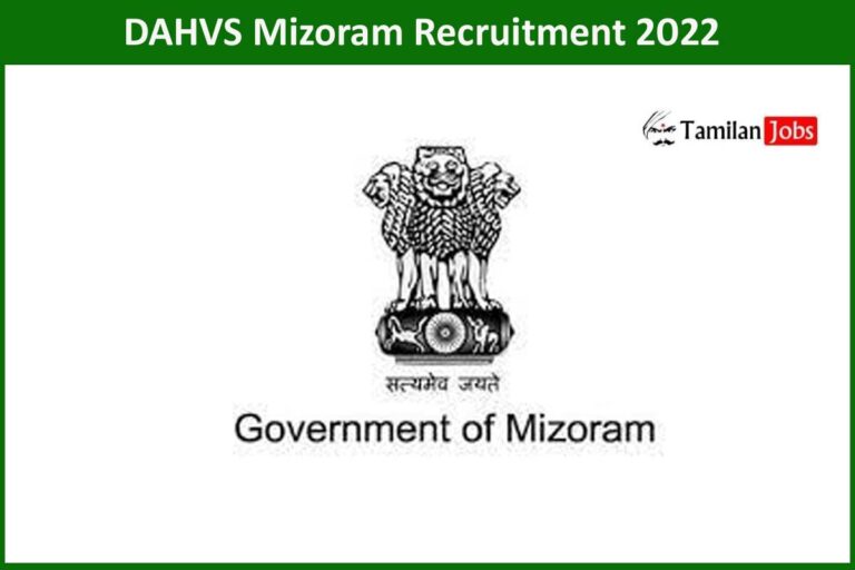 DAHVS Mizoram Recruitment 2022