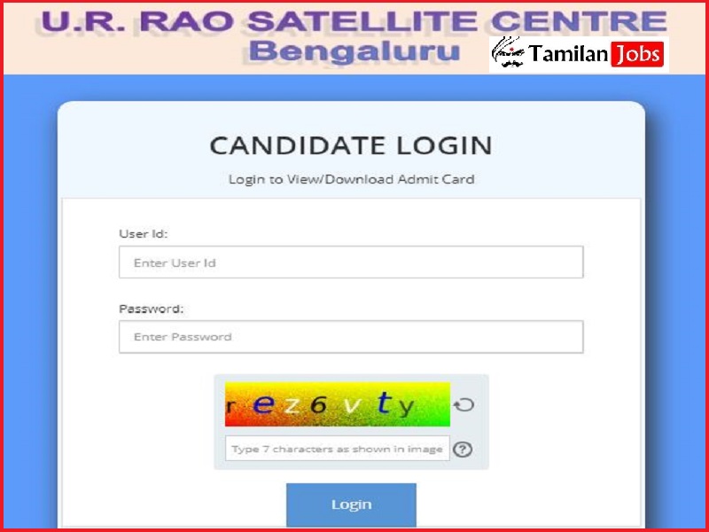 ISRO URSC Admit Card 2022