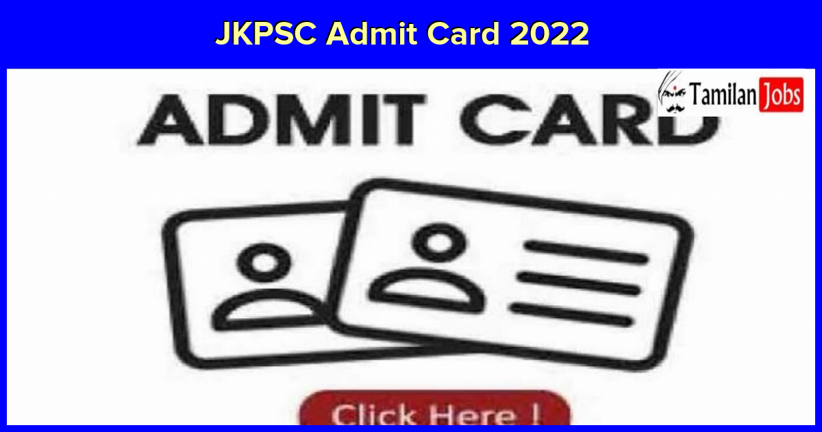 JKPSC Admit Card 2022