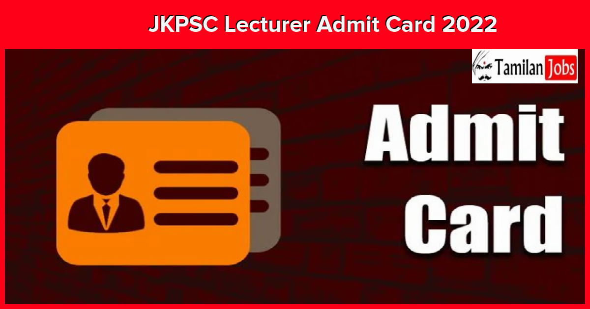 Jkpsc Lecturer Admit Card 2022