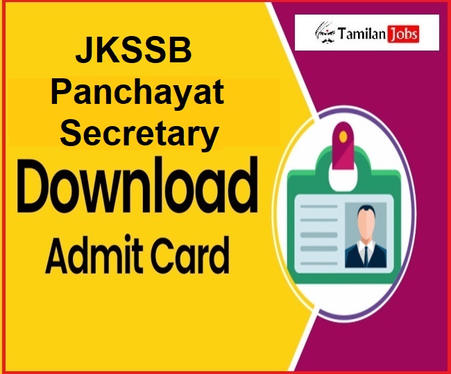 JKSSB Panchayat Secretary 