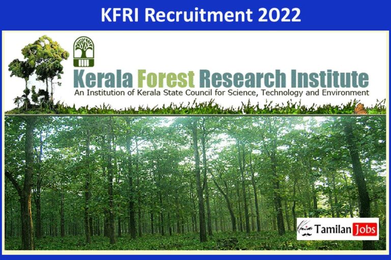 KFRI Recruitment 2022