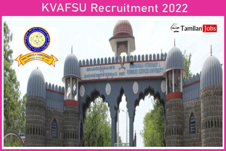 KVAFSU Recruitment 2022