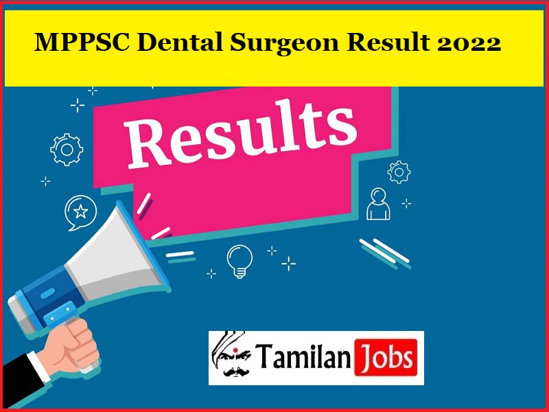 MPPSC Dental Surgeon Result 2022