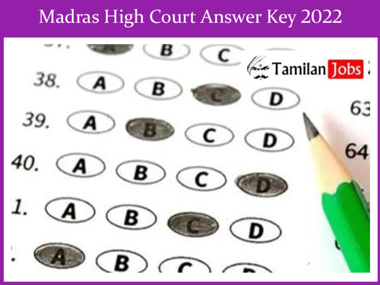 Madras High Court Answer Key 2022