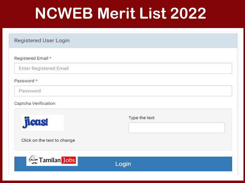 Ncweb Merit List 2022