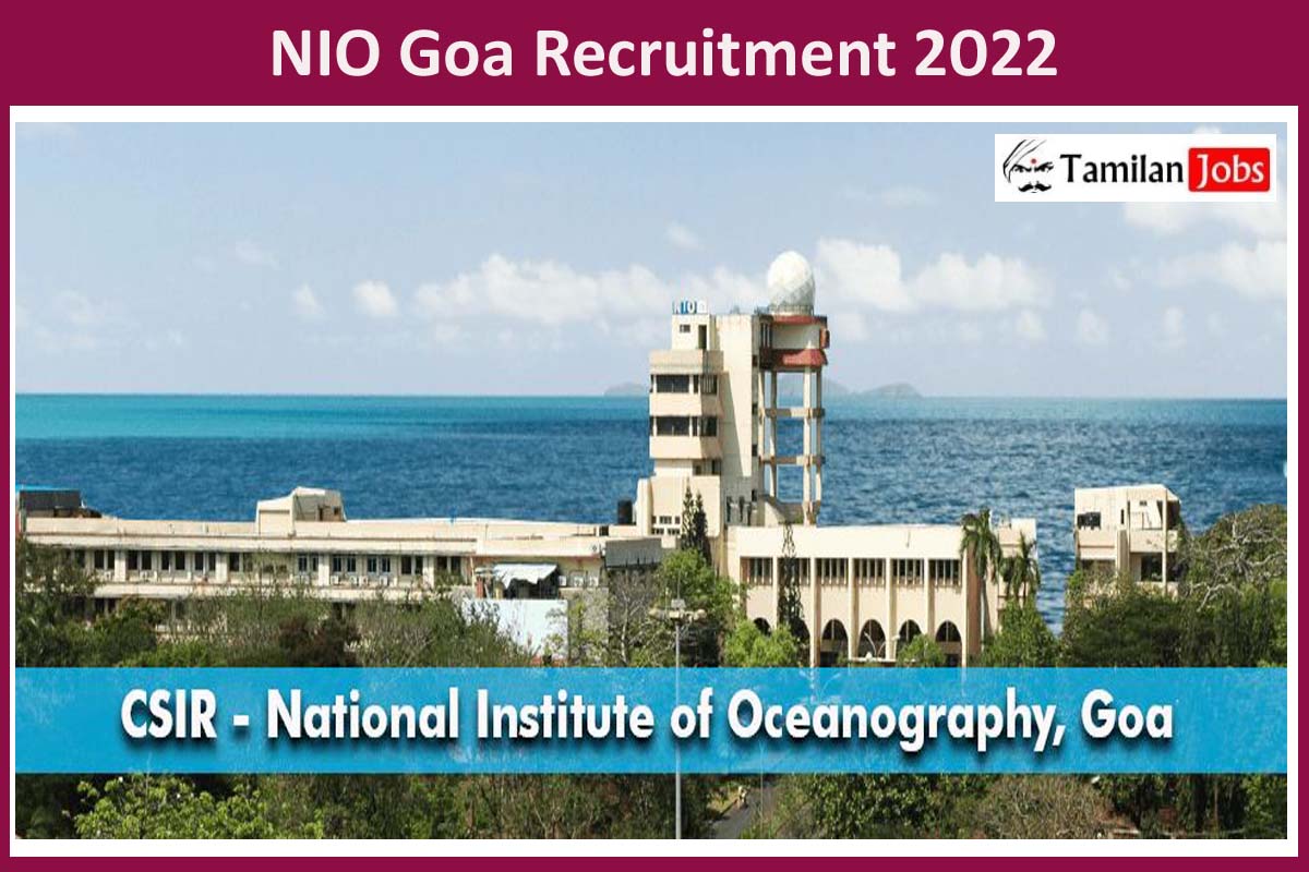 NIO Goa Recruitment 2022
