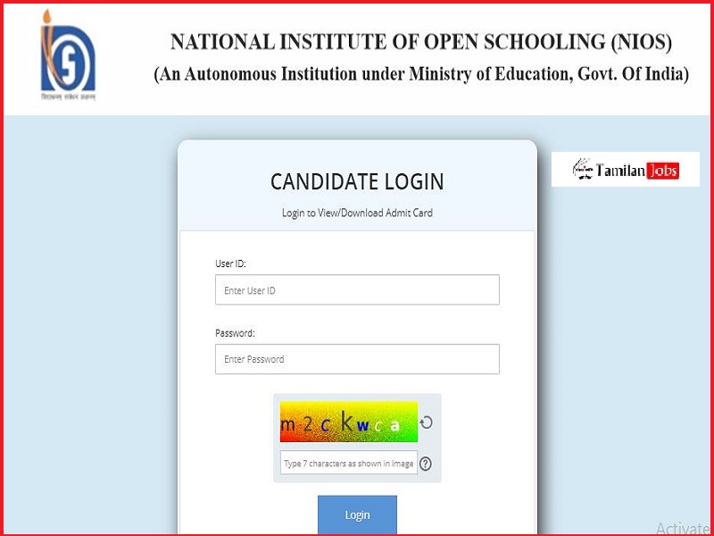 NIOS Group A B C Admit Card 2022