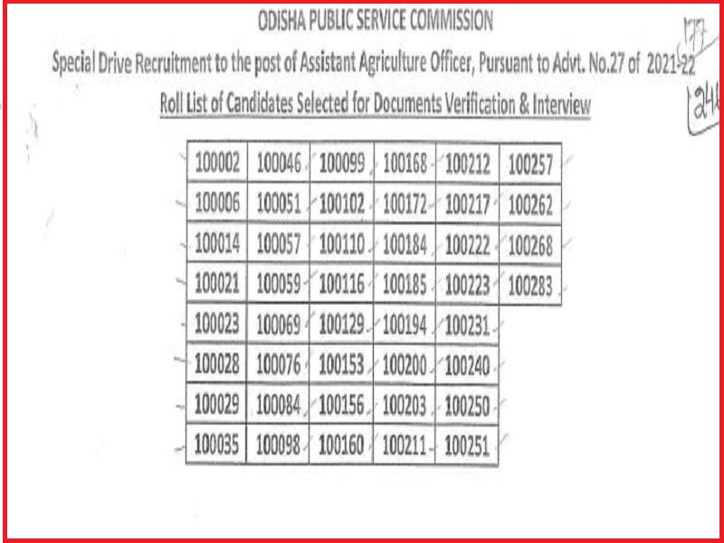 OPSC AAO DV & Interview Result 2022
