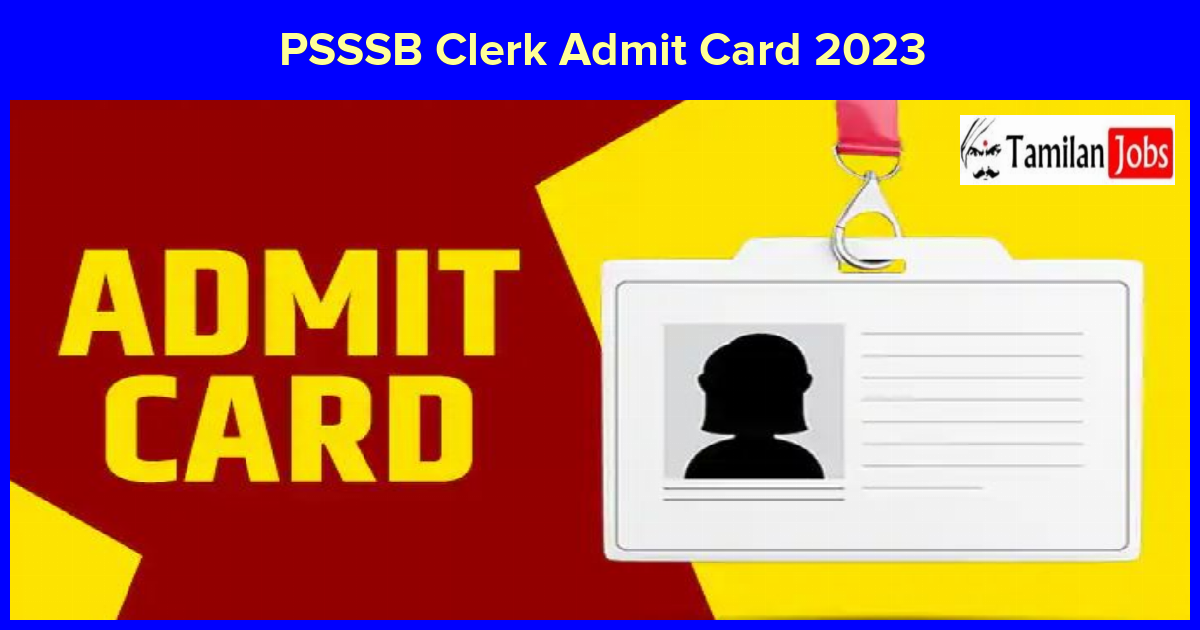 PSSSB Clerk Admit Card 2023