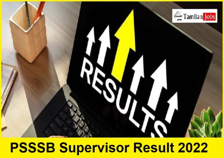 PSSSB Supervisor Result 2022