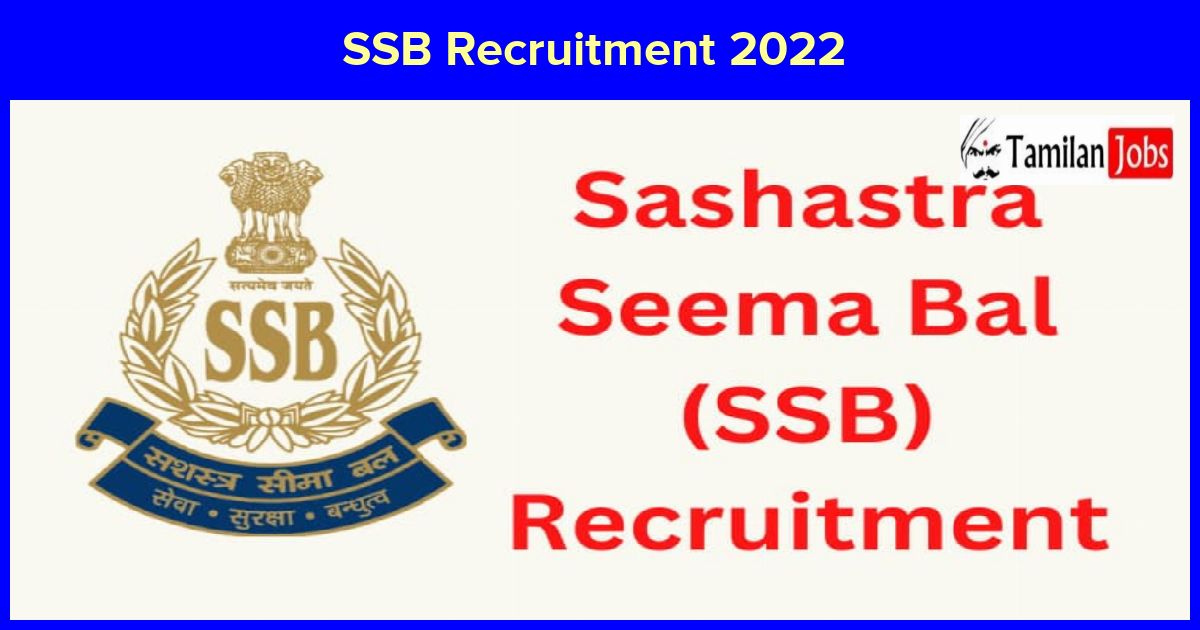 SSB Recruitment 2022
