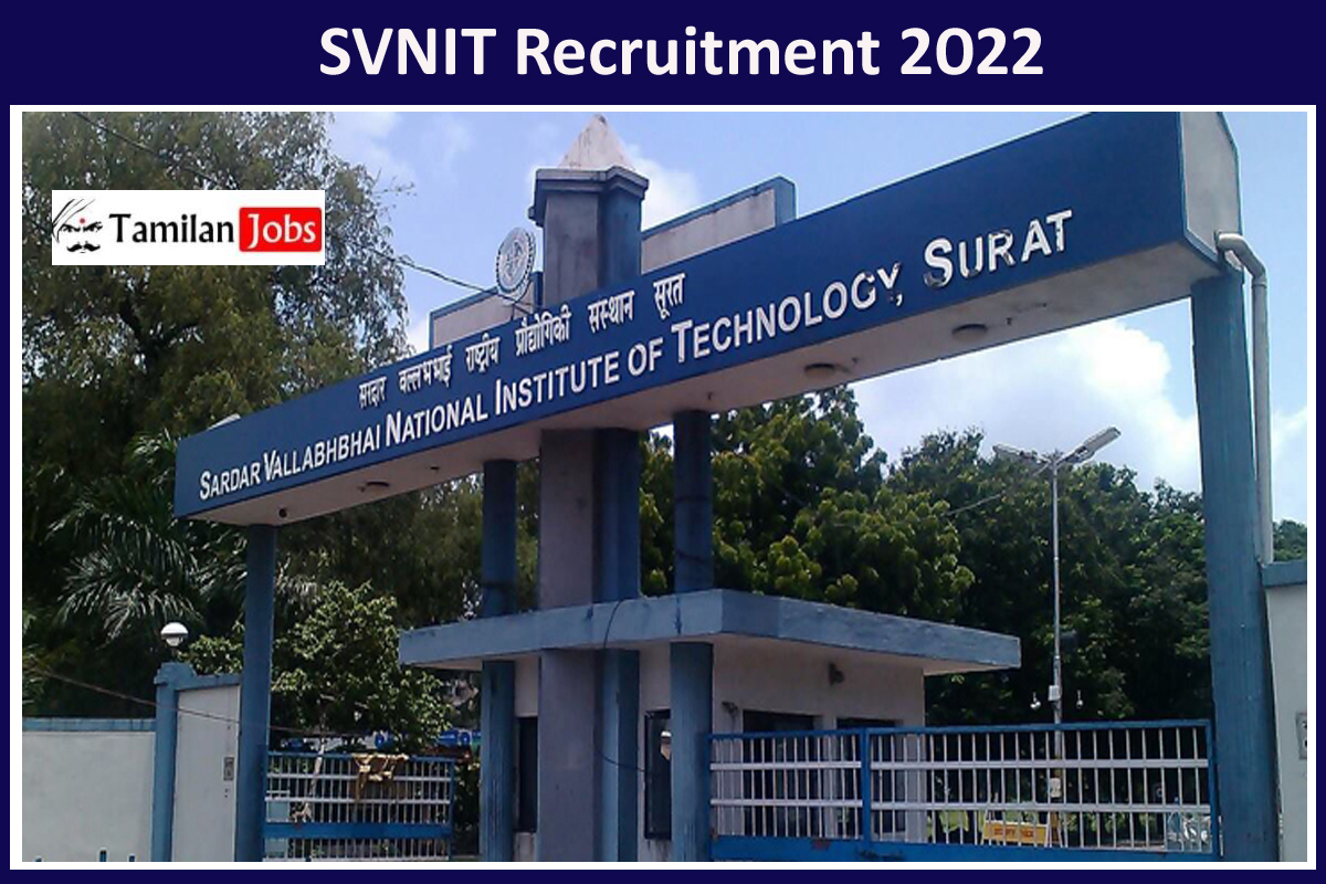 SVNIT Recruitment 2022