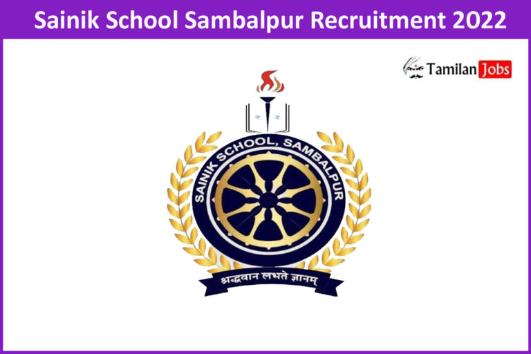 Sainik School Sambalpur Recruitment 2022